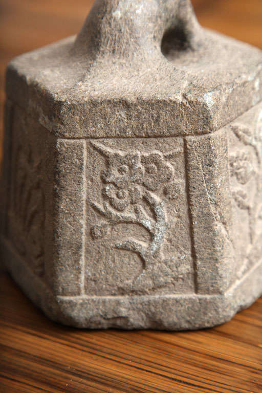 antique Chinese carved stone weight For Sale 1