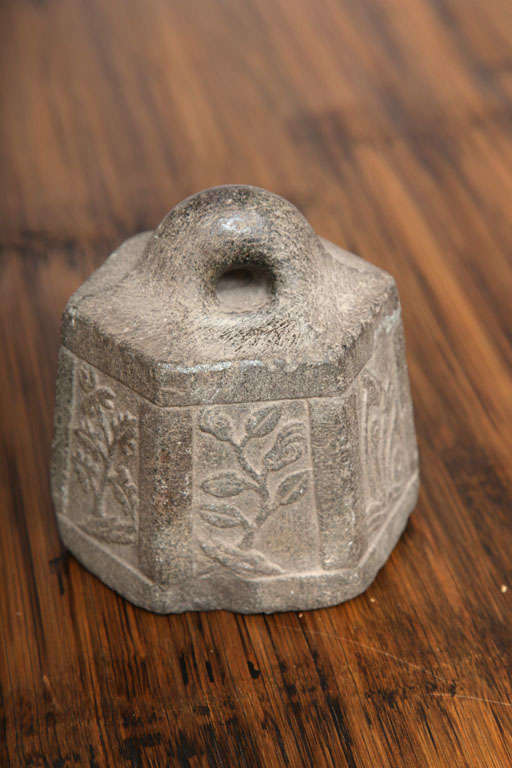 antique Chinese carved stone weight For Sale 4