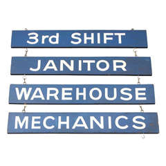 set of industrial signs