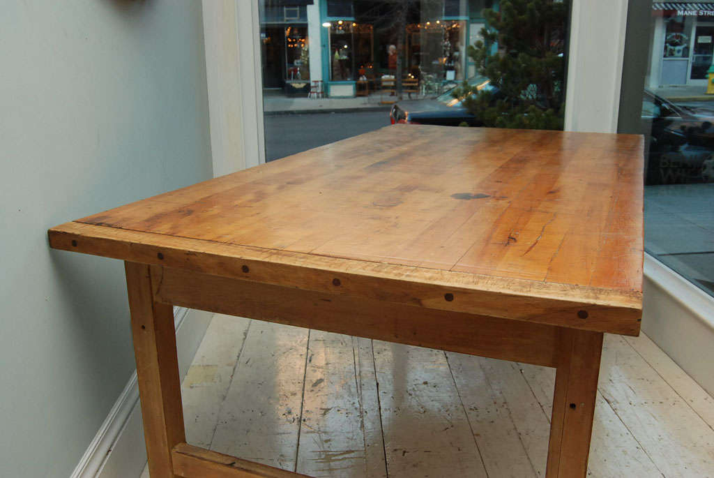 large wooden work table