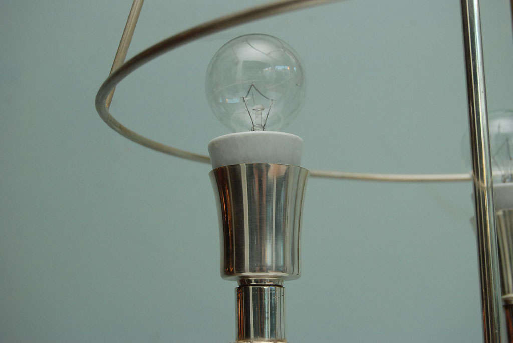 Silver Plate Art Deco Style Silverplate Bouillotte lamp