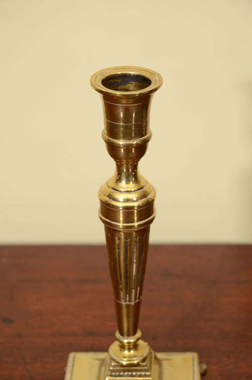 19th Century Single brass candlestick For Sale