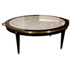 Maison Jansen Style Bronze Banded Coffee Table