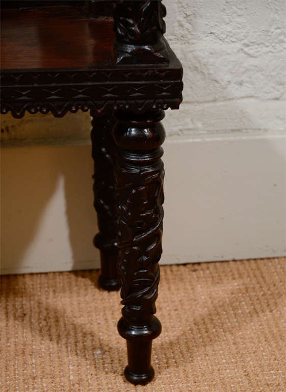 Anglo-Indian 19th Cent. Rosewood Three-Tier Bookcase/Etagere 2