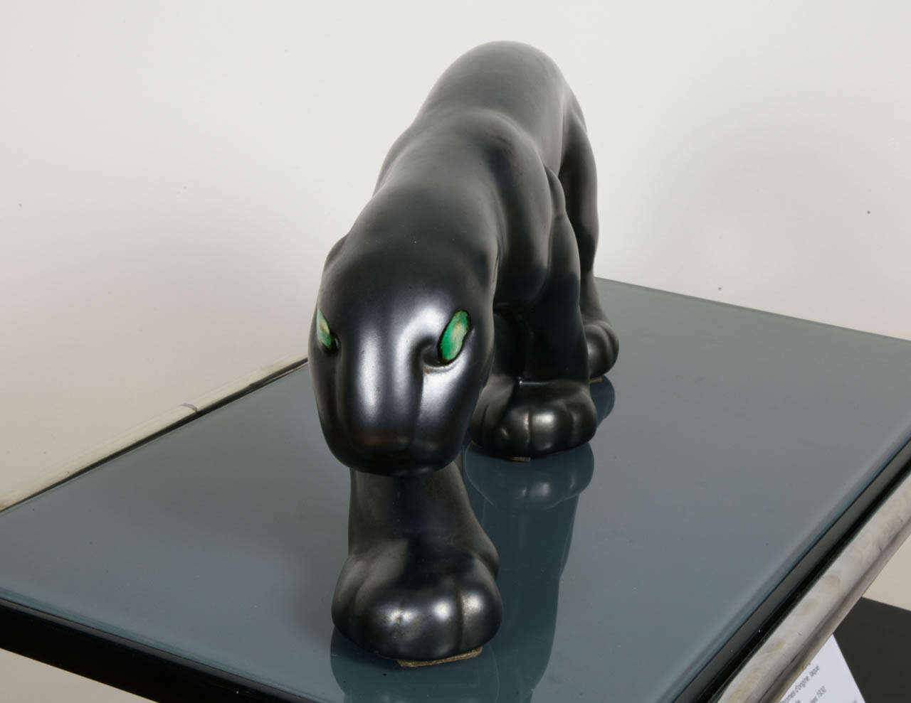 French Ceramic Panther by Primavera, circa 1940