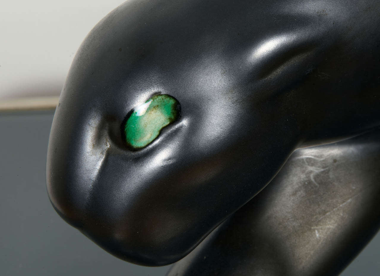Keramischer Panther von Primavera:: um 1940 (Keramik)