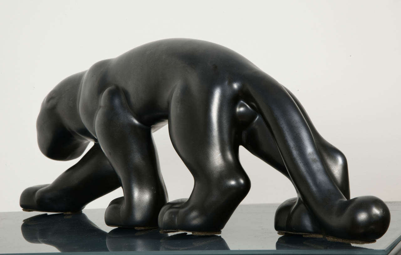 Keramischer Panther von Primavera:: um 1940 1