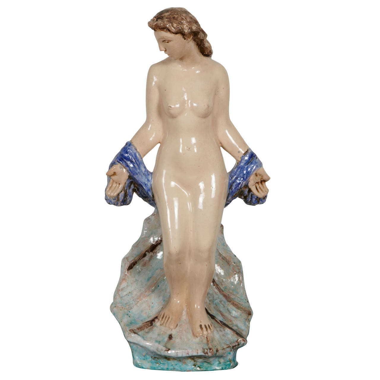 Ceramic Venus Sculpture by Edouard Cazaux, circa 1940-1950