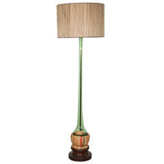 Repurposed Vintage Chienti Bottle as Floor Lamp