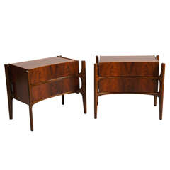 Pair of !950's Rosewood Night Stands by Edmund Spence
