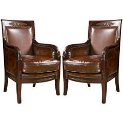 Pair French Empire  Arm  Chairs- First Period Empire Circa 1820