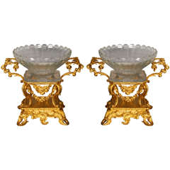 Elegant Pair of Baccarat Crystal Cups