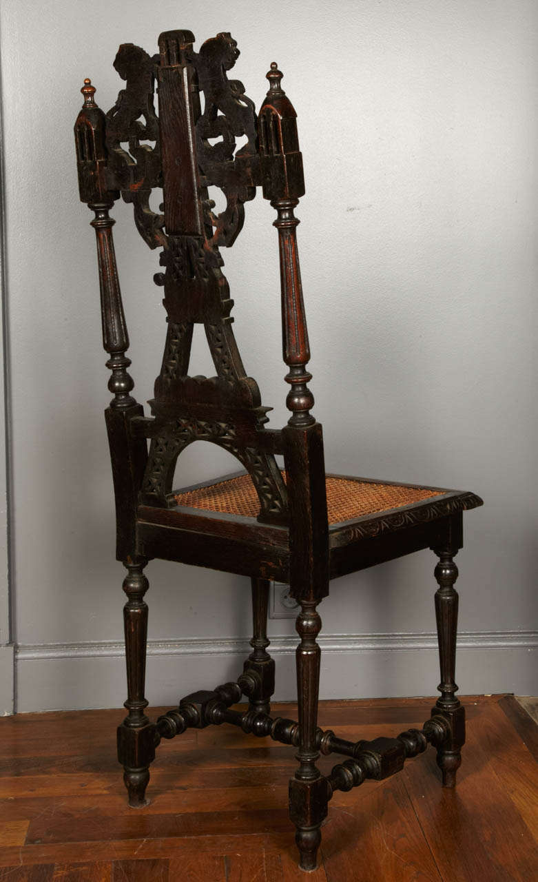 20th Century Rare pair of Eiffel tower chairs