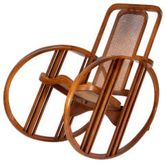 Antique Antonio Volpe / Josef Hoffmann (attr.) "Egg" rocking chair c. 1920