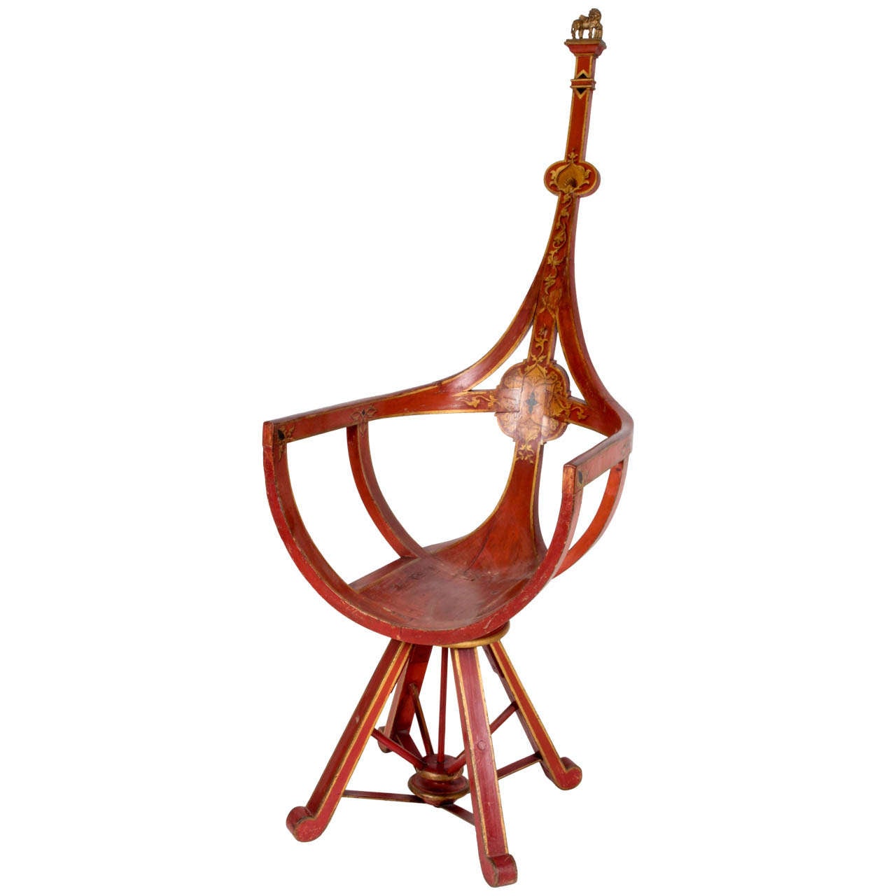 Venetian Fantasy "gondola" Chair Late 19th Century For Sale