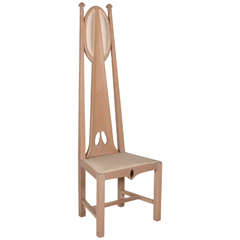 Antique George Logan / Glasgow Style / British Arts & Crafts "The Grey Bower" chair c. 1905