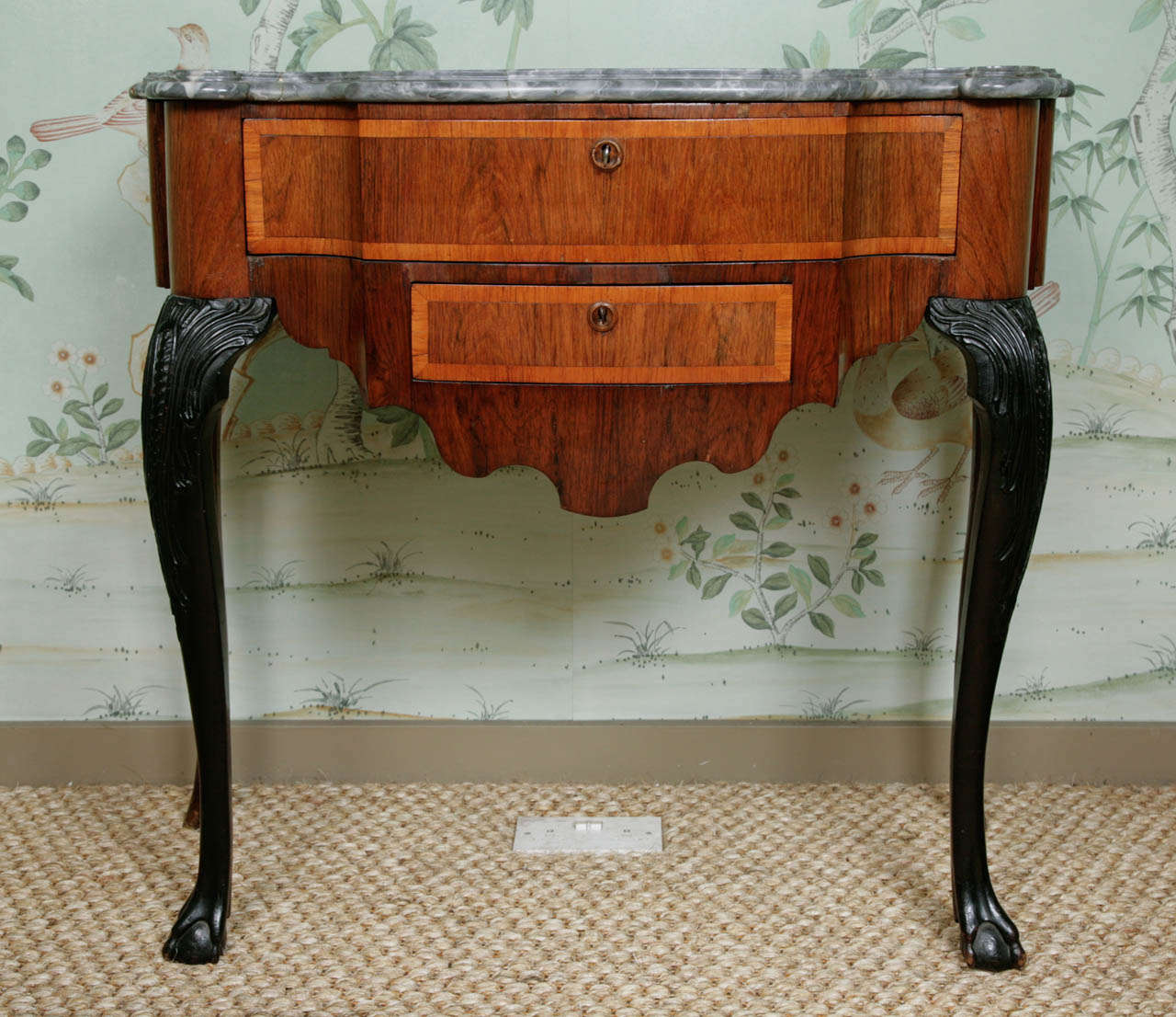 Dutch Rococo 18th Century Side Table with Marble Top 2