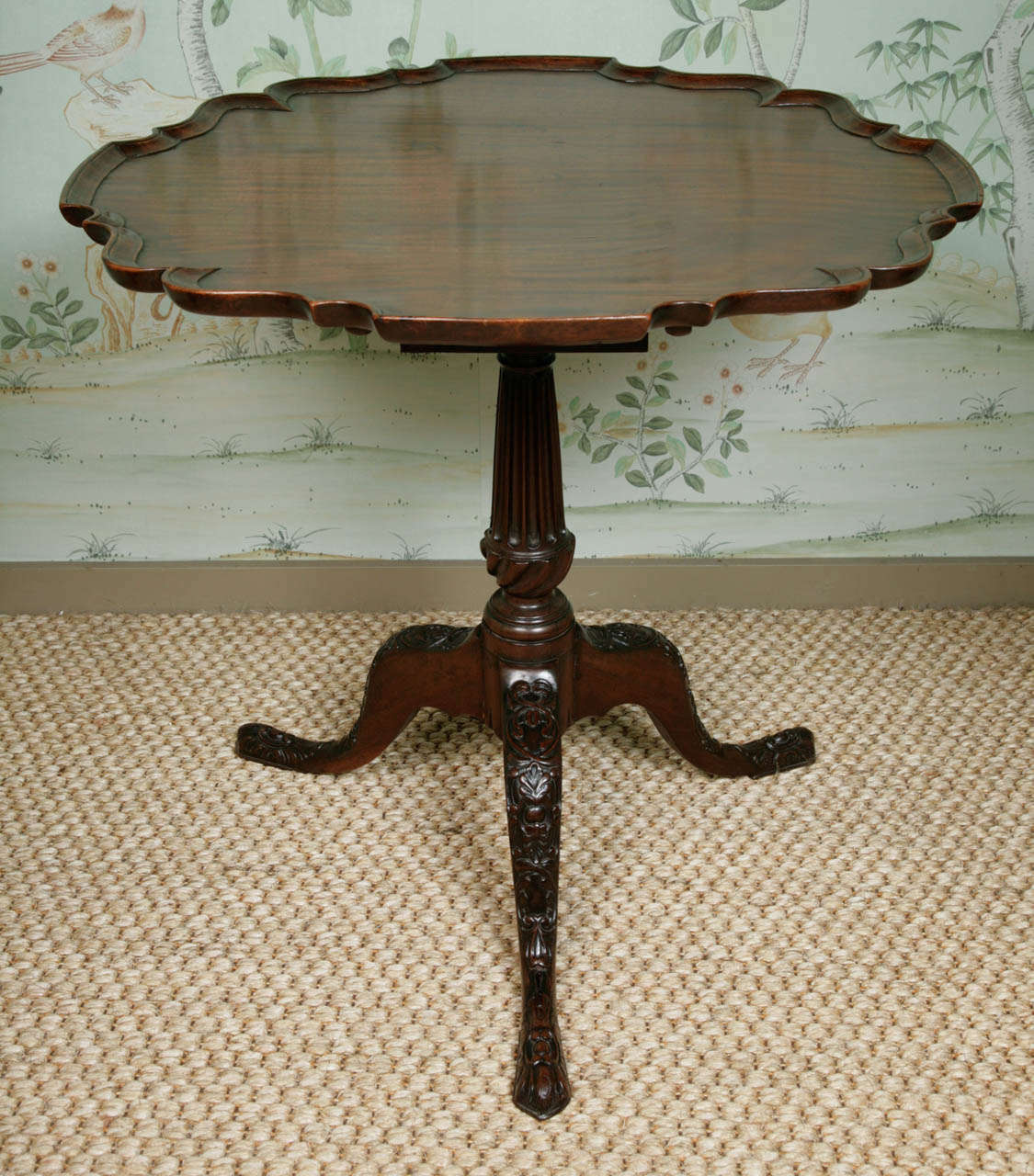 A Georgian Chippendale Piecrust Tilt-Top Tea Table