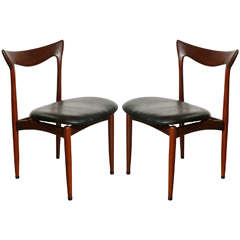 Pair of Vintage Danish Rosewood Side Chairs