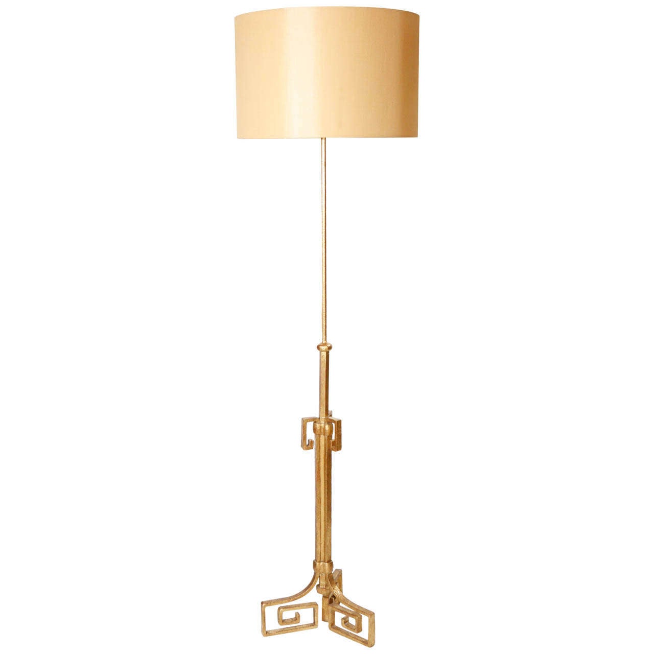 French Greek Key Floor Lamp in the Style of Jean Michel Frank