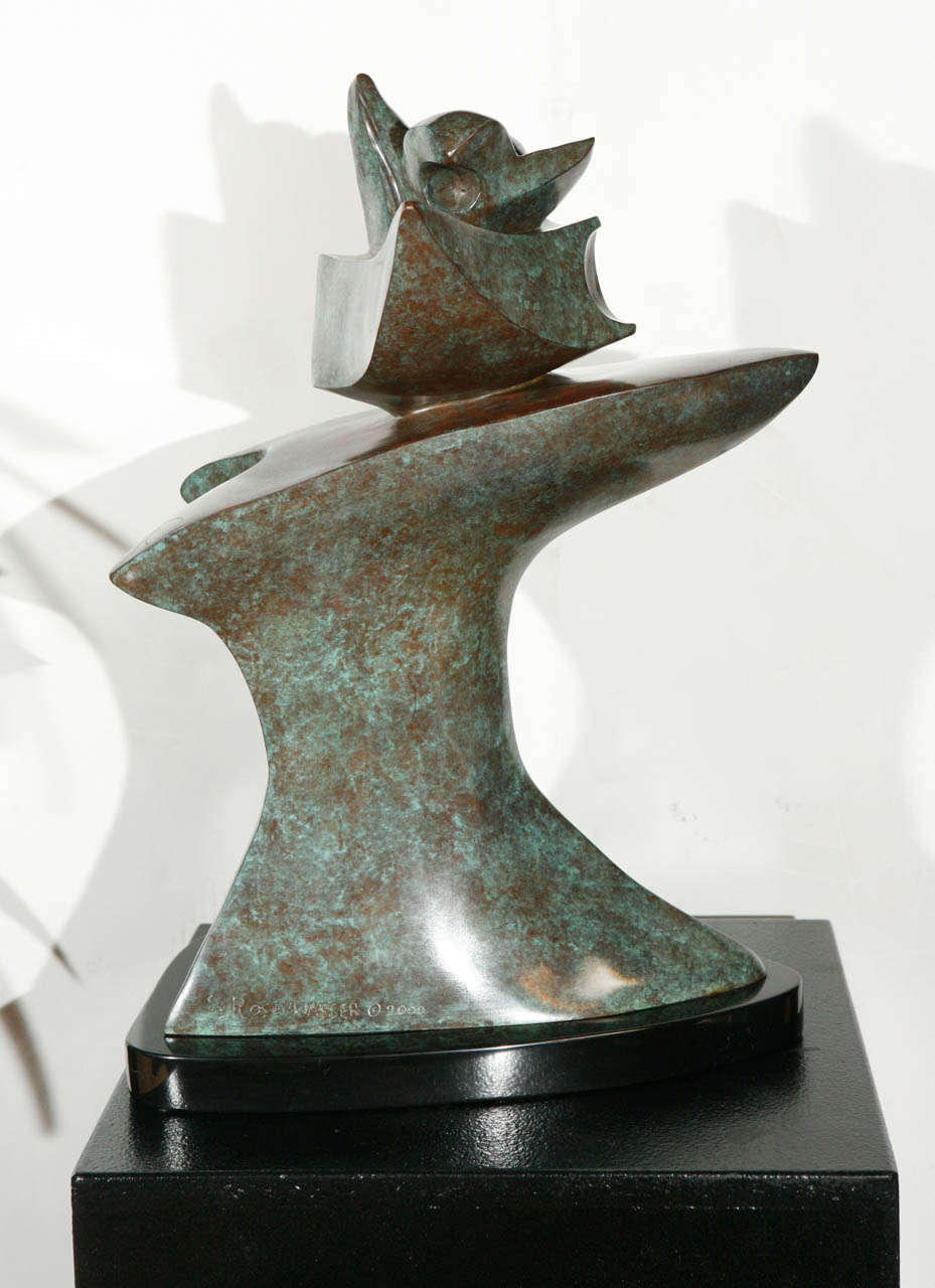 Verdigris Finish Bronze Sculpture by Sy Rosenwasser In Good Condition In Cathedral City, CA