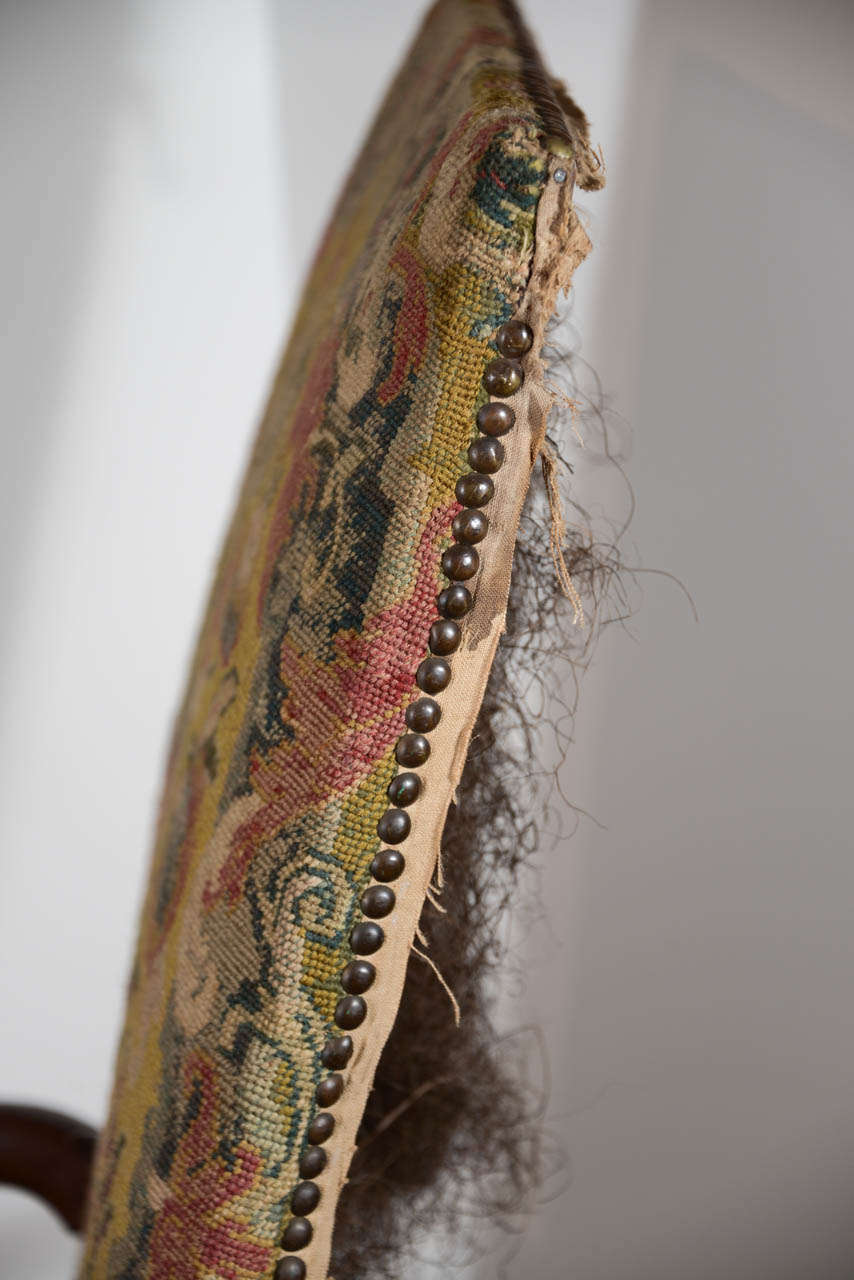 19th Century French Fauteuil with Original Tapestry 6