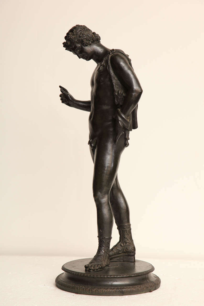 19th Century Bronze Figure of Narcisus For Sale 3