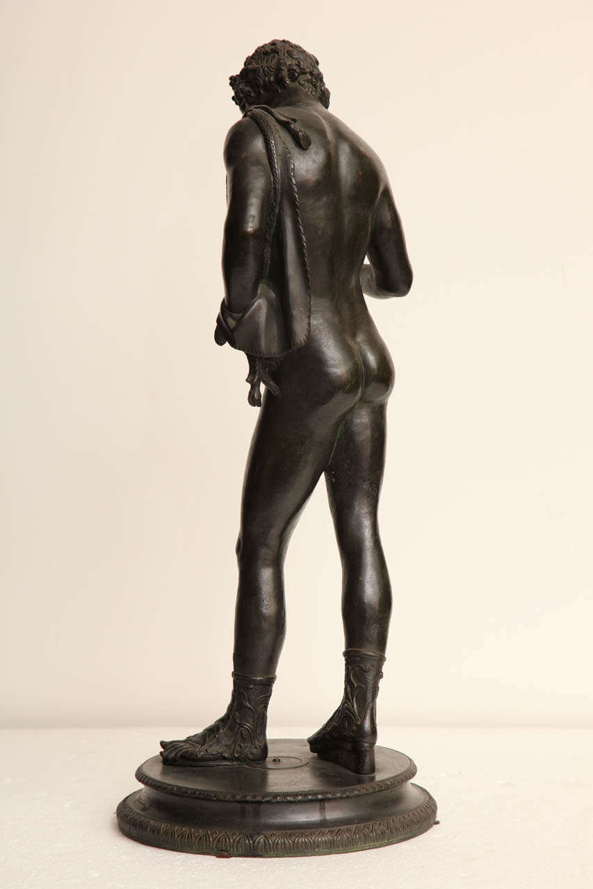 19th Century Bronze Figure of Narcisus For Sale 4