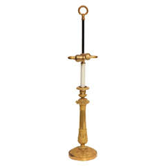 19th Century French Ormolu Candlestick Mounted as a Lamp