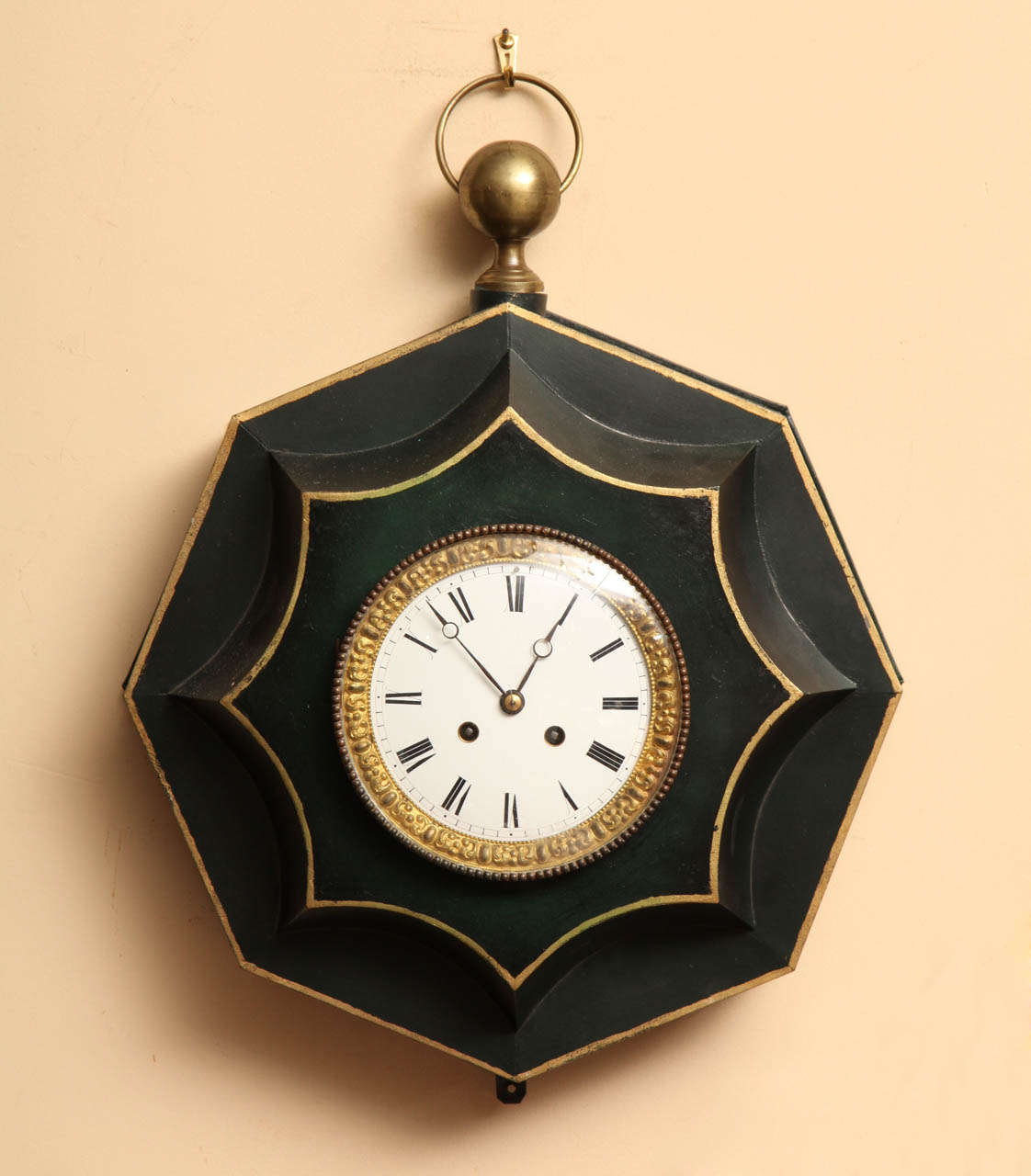 19th Century French, Tole Clock In Good Condition For Sale In New York, NY