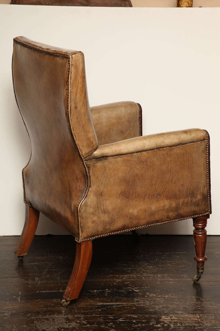 19th Century English Library Armchair In Excellent Condition In New York, NY