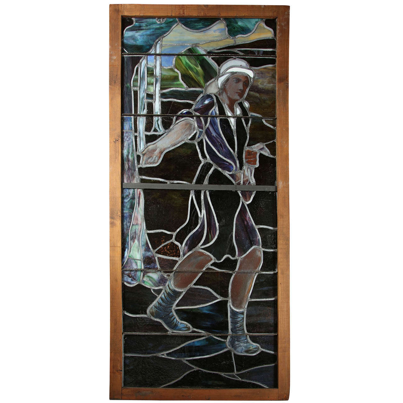 "Sower and the Seed" Stained Glass Window For Sale