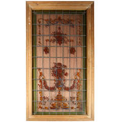 Printed Large Stained Glass Square Panel Window from Argentina