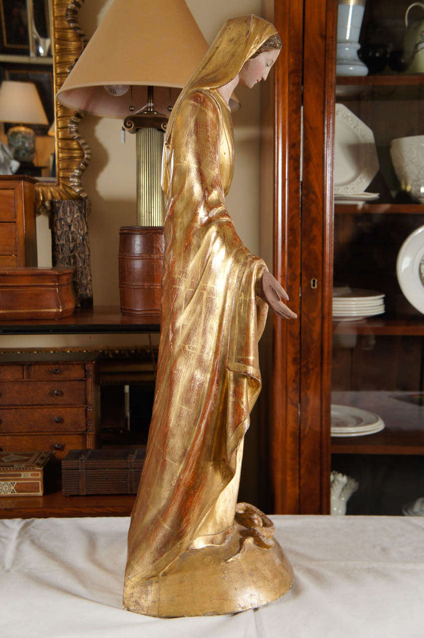 Italian Carved Gilt Wood Figure