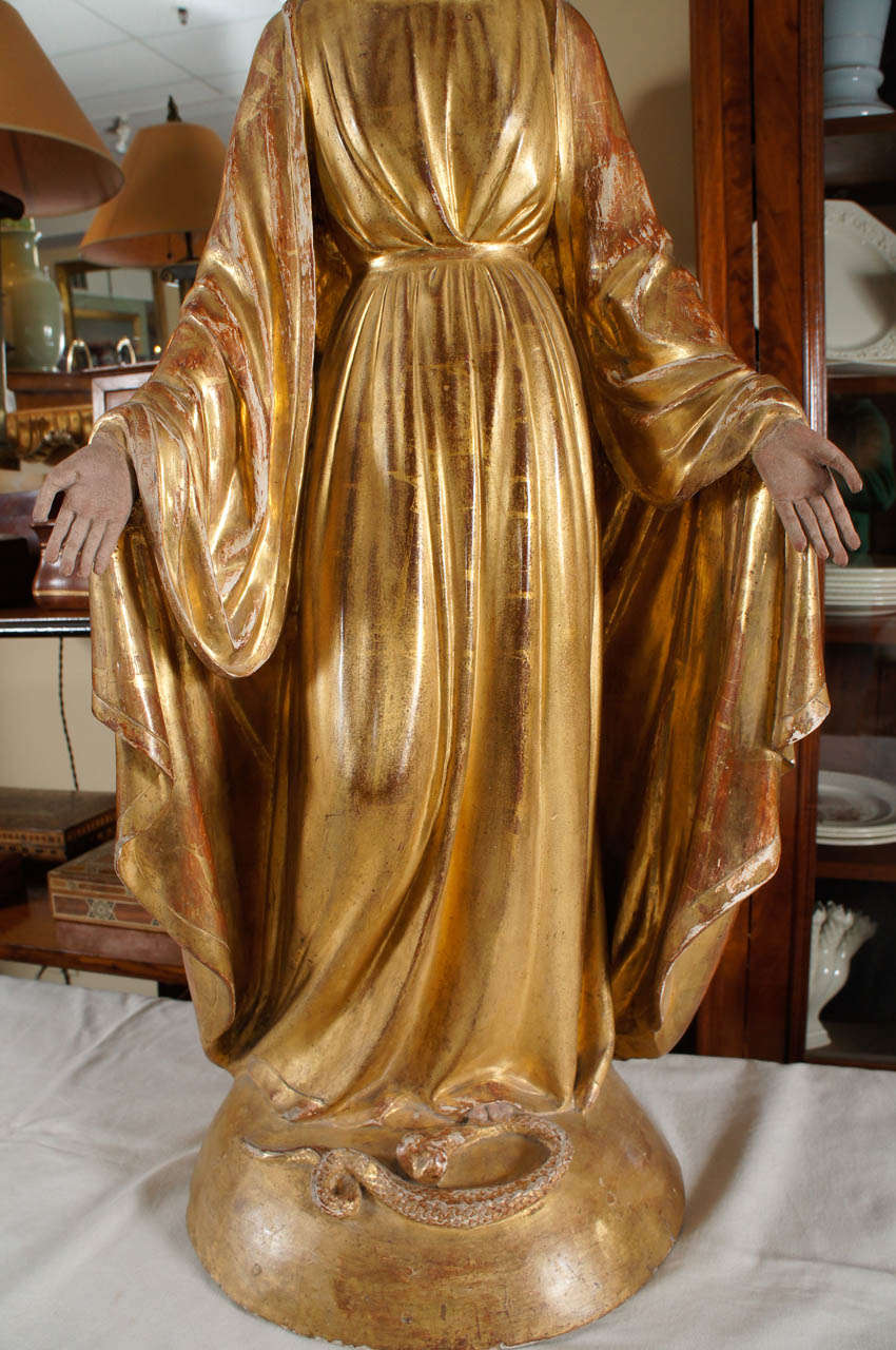 Carved Gilt Wood Figure 1