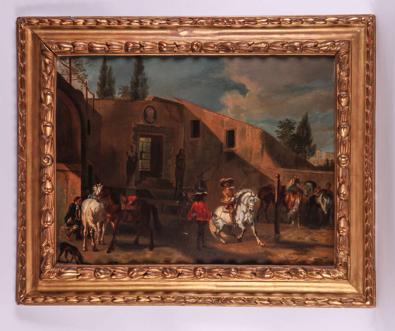 Pieter van Bloemen, The stables, oil on canvas, ca. 1690