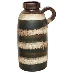 Large Vase with "Fat Lava" Glaze by Scheurich, West Germany, circa 1960s Large Vase with "Fat Lava" Glaze by Scheurich, West Germany, circa 1960s