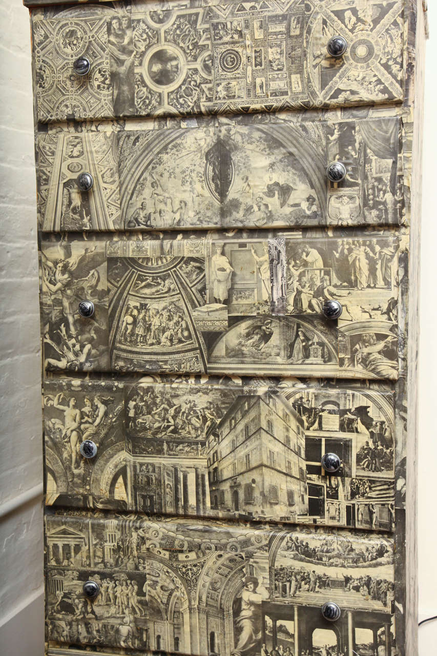 American Decoupage Chest of Drawers