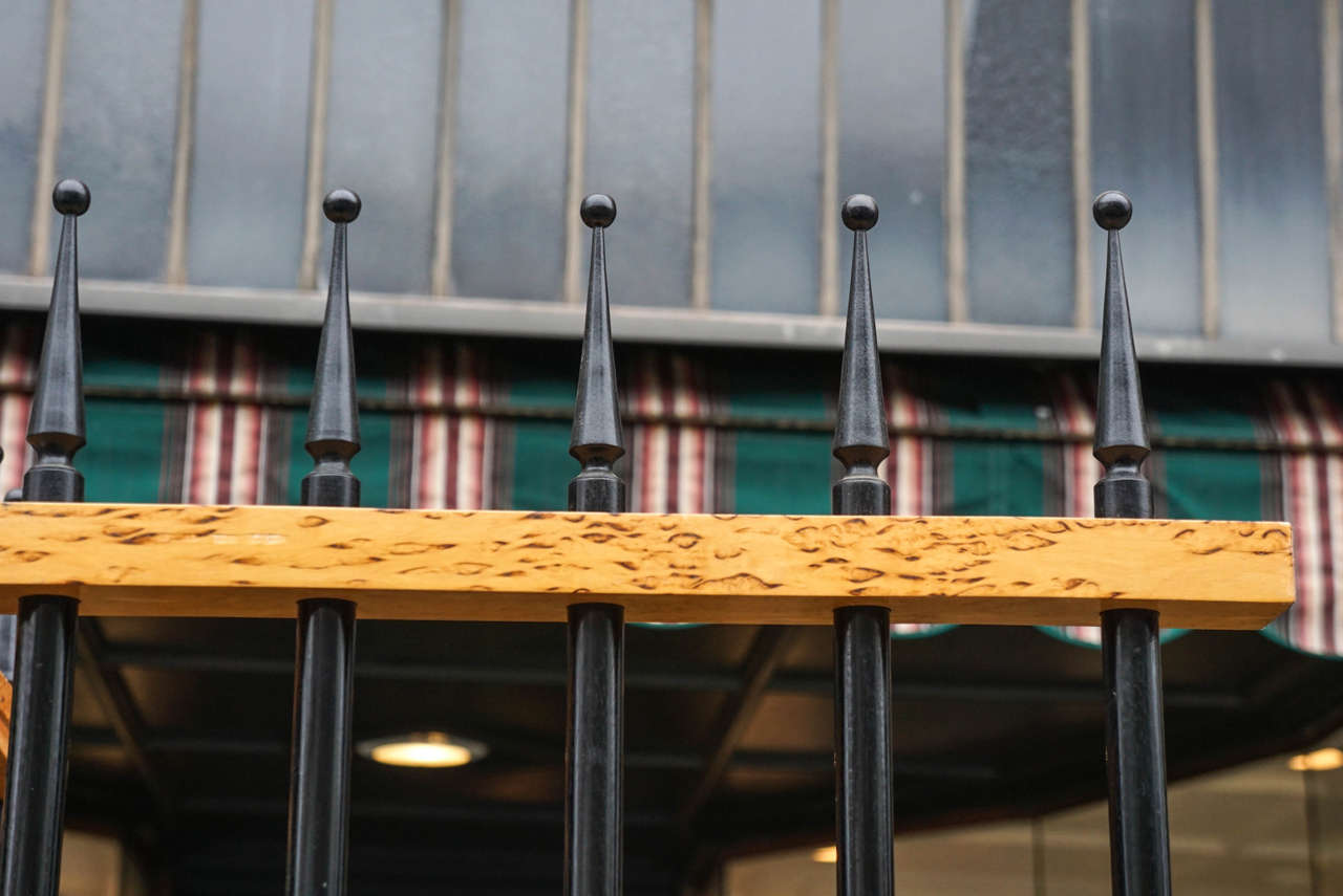 Late 20th Century Biedermeir Style Bird's-Eye Maple and Ebonized Screen or Room Divider