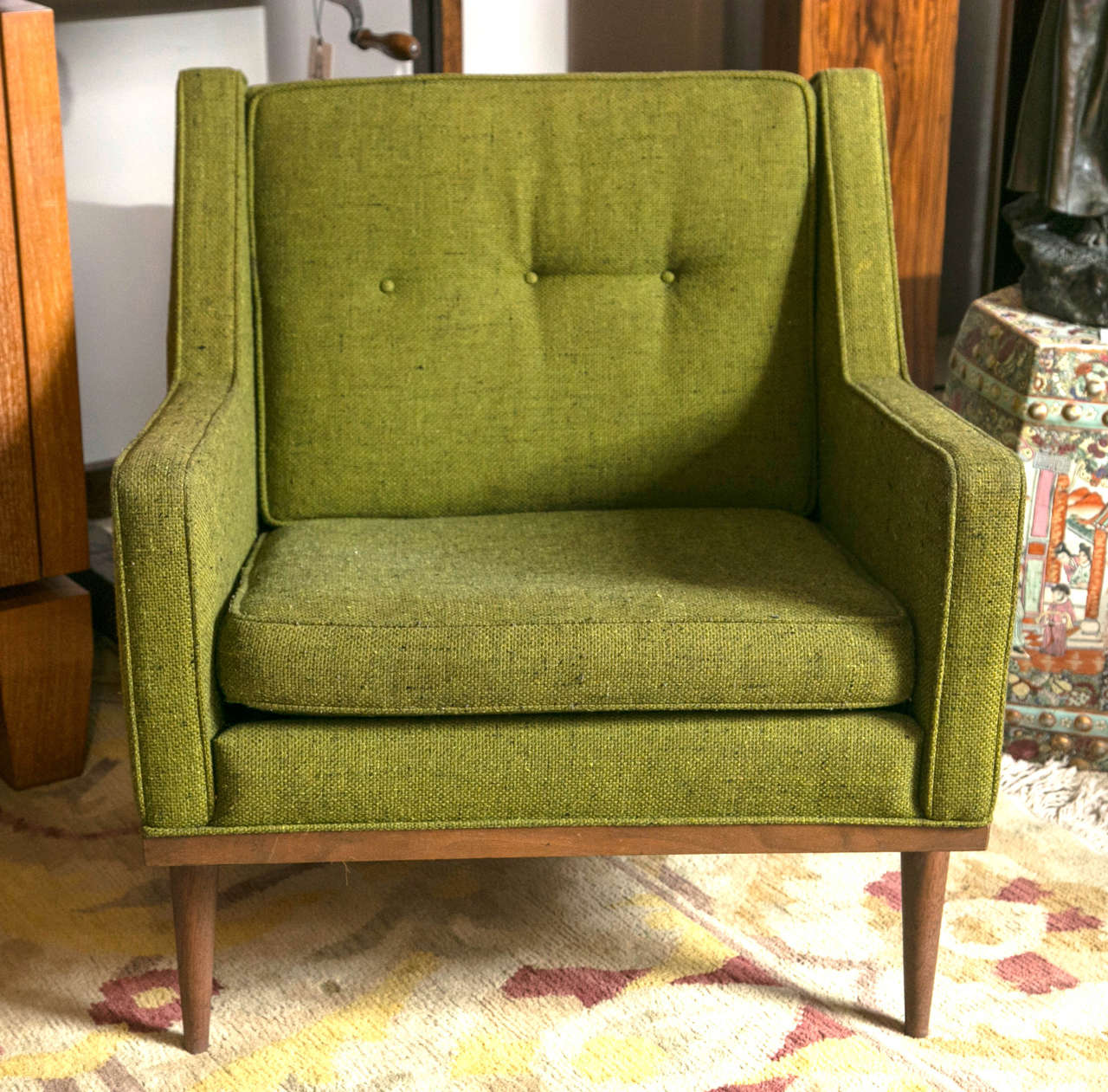 Milo Baughman for Thayer Coggin Lounge chair. Walnut base c 1960's.