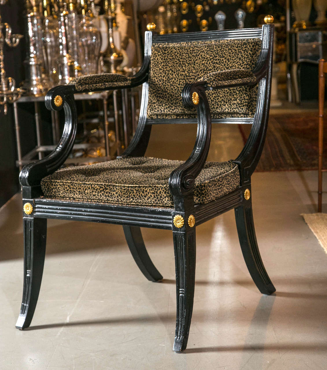 Pair of English Regency Chairs In Excellent Condition For Sale In Stamford, CT