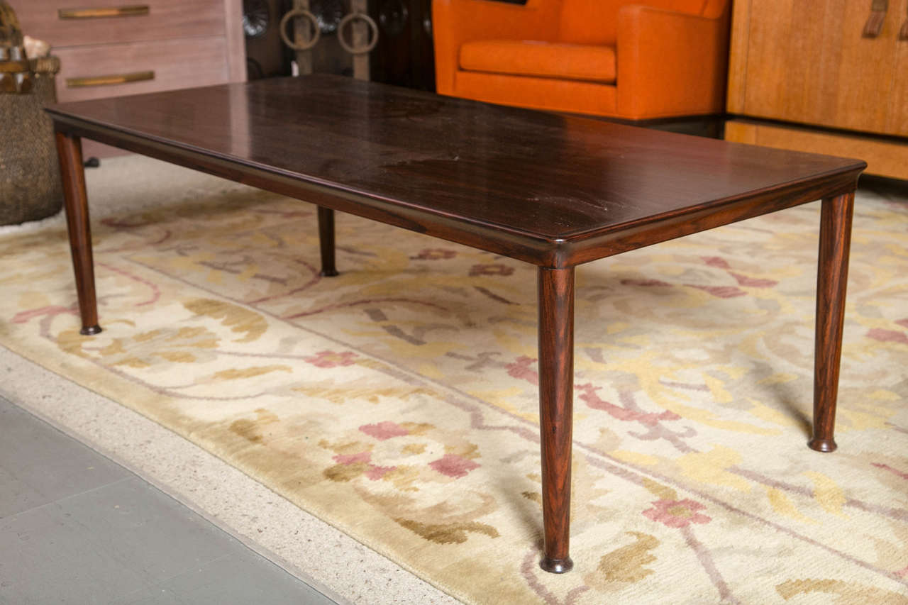 A Vejle Stole Danish Coffee table. Rosewood c. 1960's. Newly refinished.