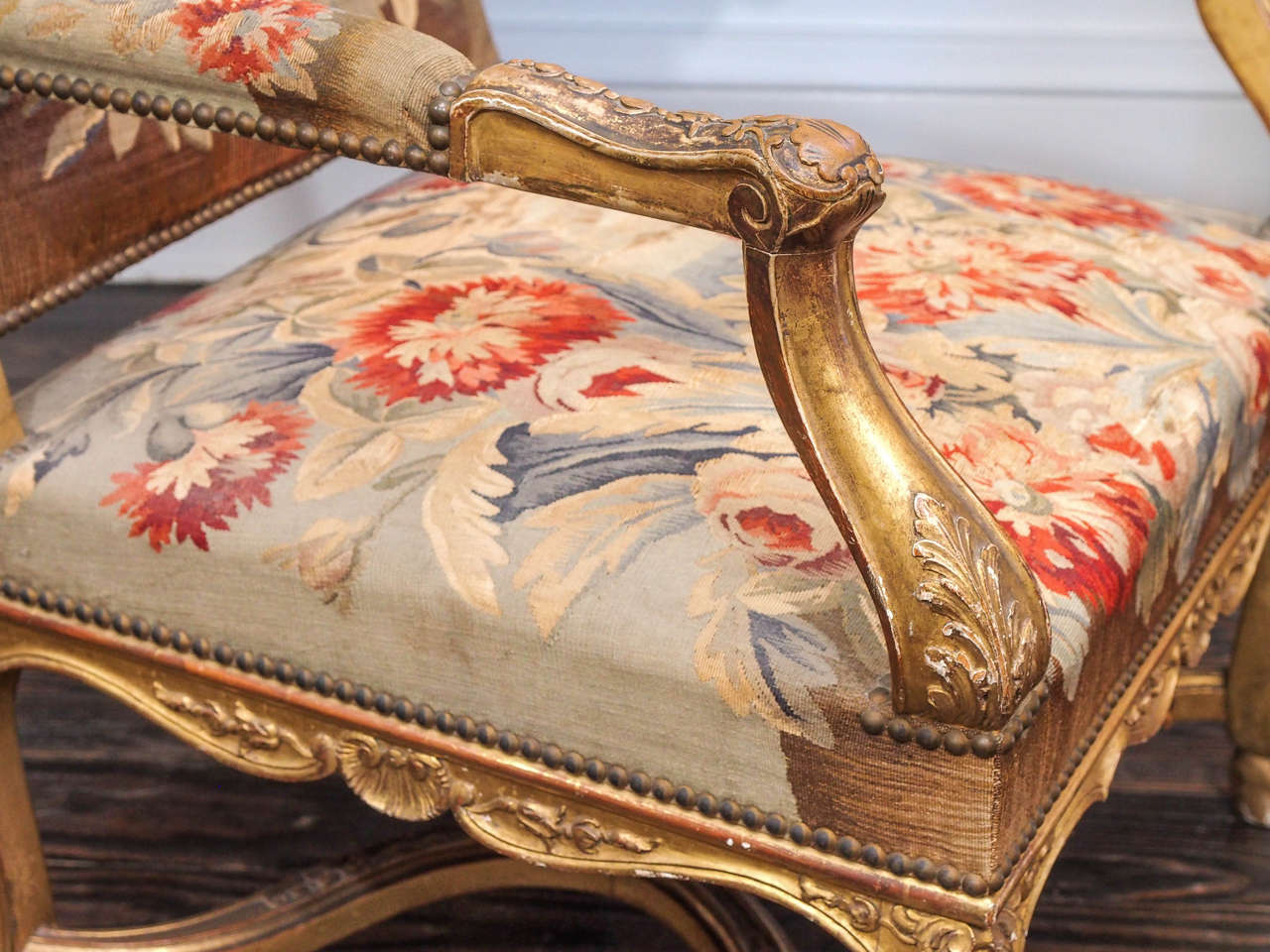 Louis XV French 19th Century Gilded Chairs 2