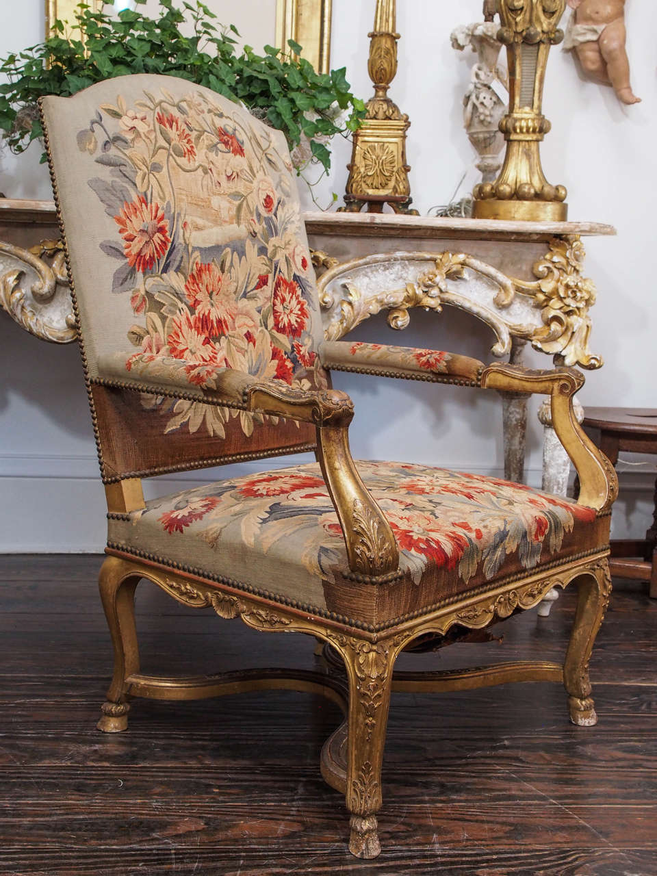 Louis XV French 19th Century Gilded Chairs 4