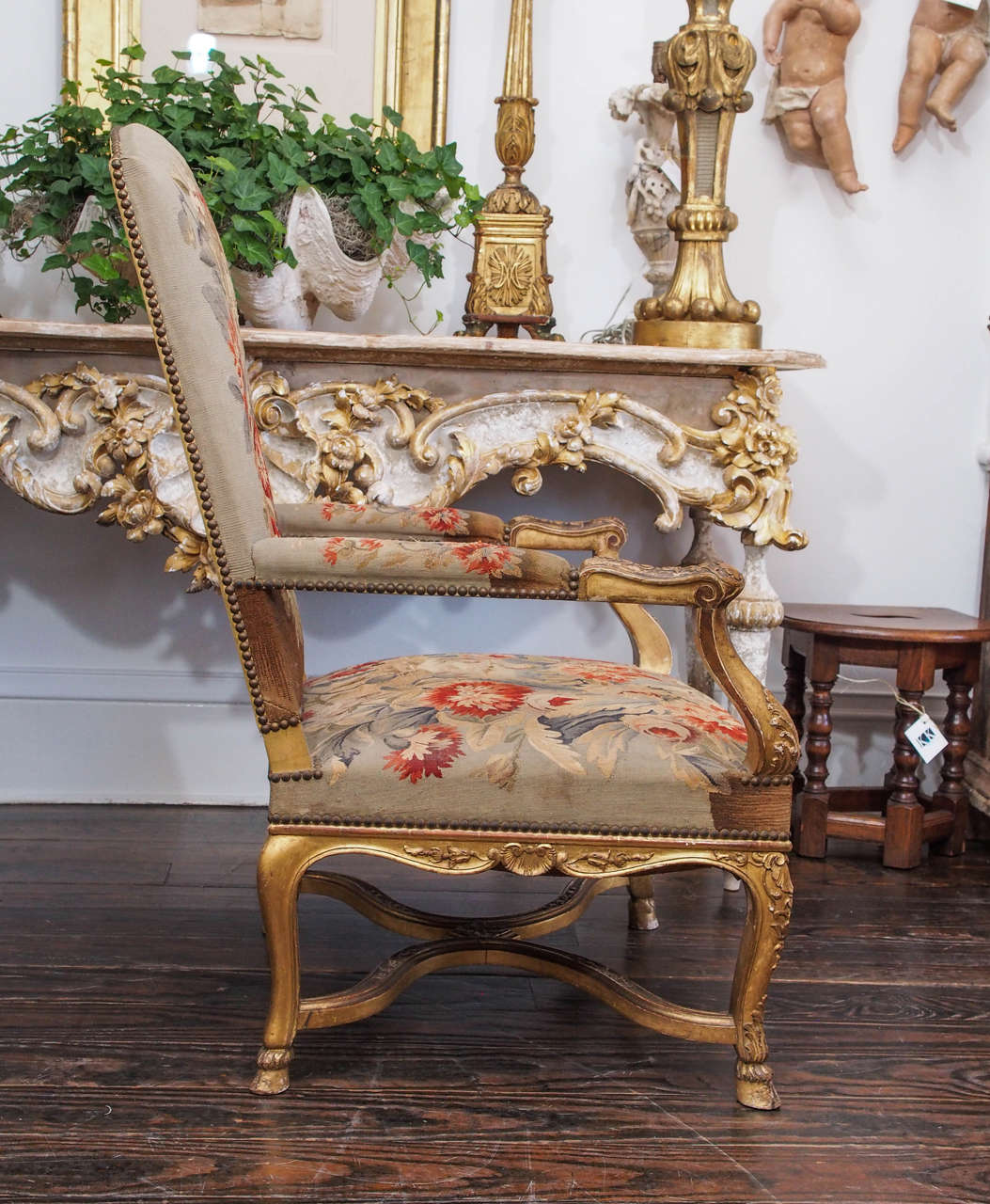 Louis XV French 19th Century Gilded Chairs 5
