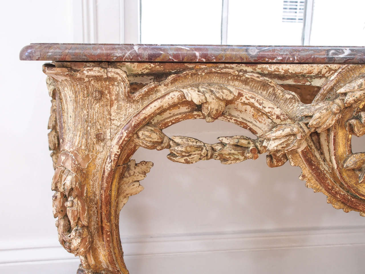 French Louis XV 19th Century Console Table 4