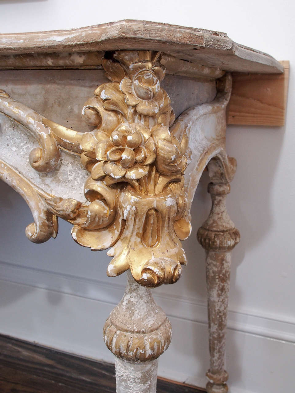 Reclaimed Wood Italian 18th Century Fragment Console Table