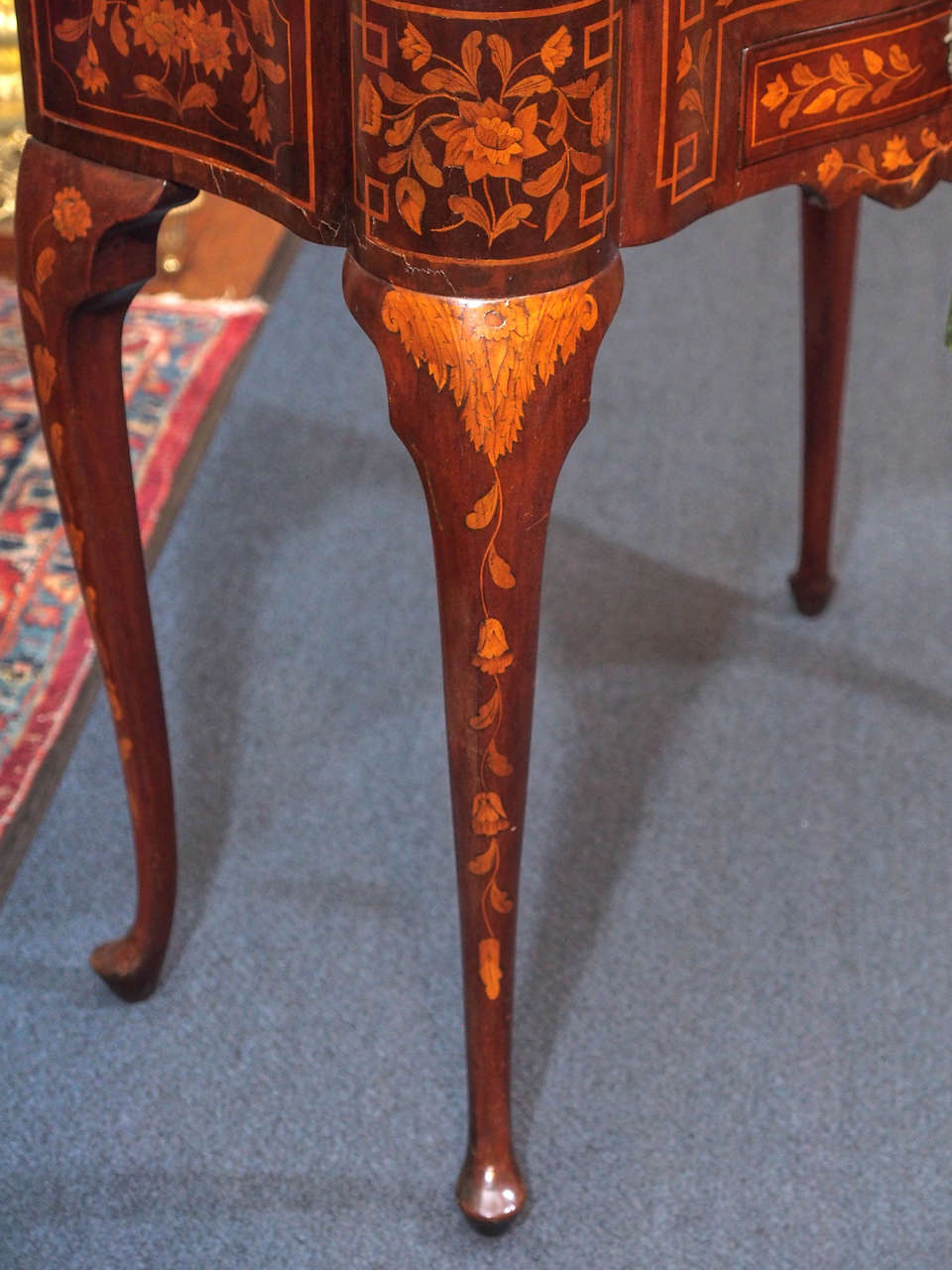 Antique Dutch Marquetry Queen Anne Games Table circa 1820 1