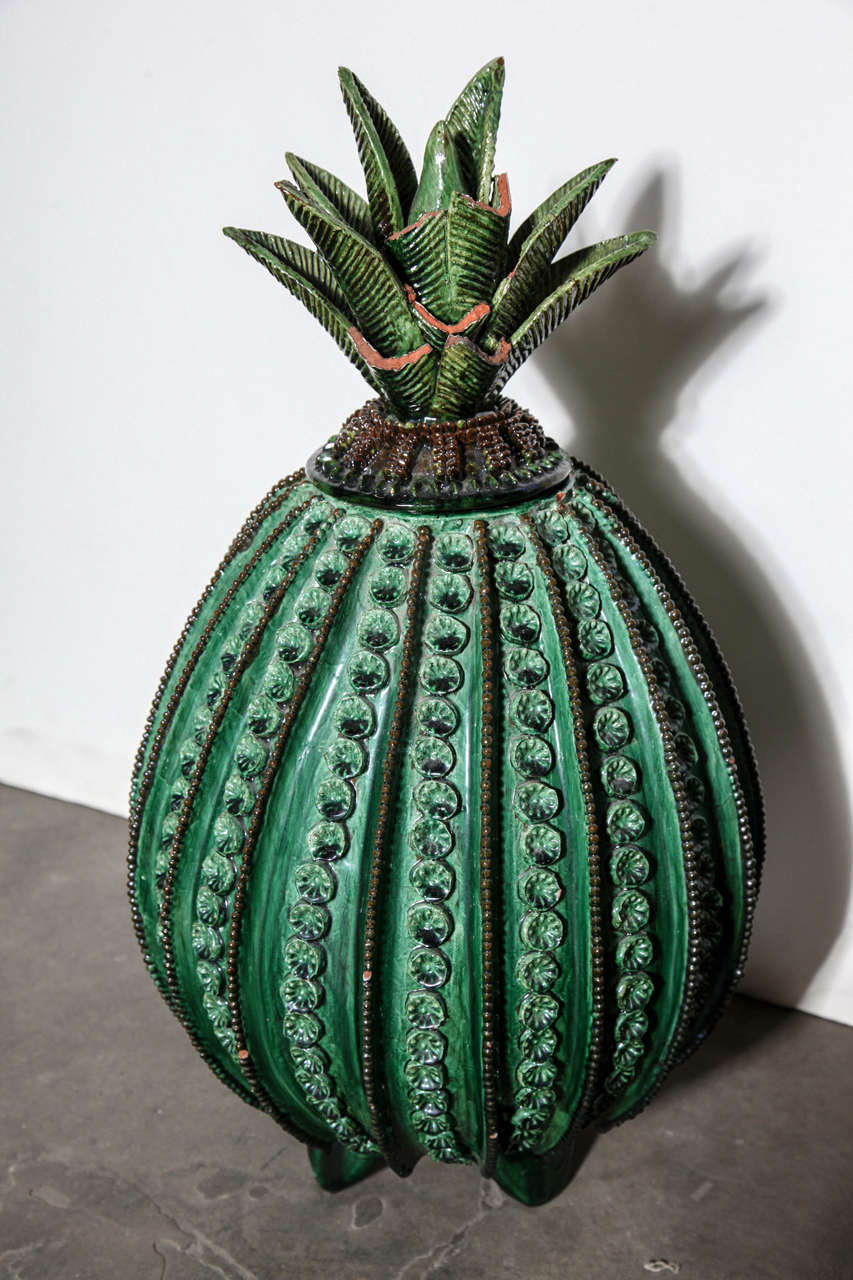Ananas en poterie artisanale mexicaine de Morelia 2