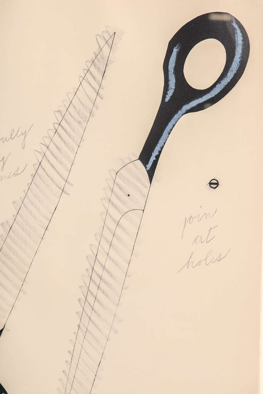 Claes Oldenberg Framed Lithograph, Scissors to Cut-Out (1968) 1